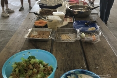 lunch is served at auction and picnic